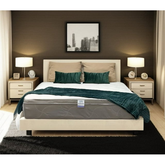 Twin XL Size Mattress 10 Inch Comfort Foam & Spring Hybrid Mattress Euro Top Medium Firm