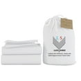 thumbnail image 1 of Twin XL Size Organic Cotton Sheet Set- 700-Thread-Count 100% Organic - 10" Deep Pockets 700TC Organic Sheets - White, 1 of 7