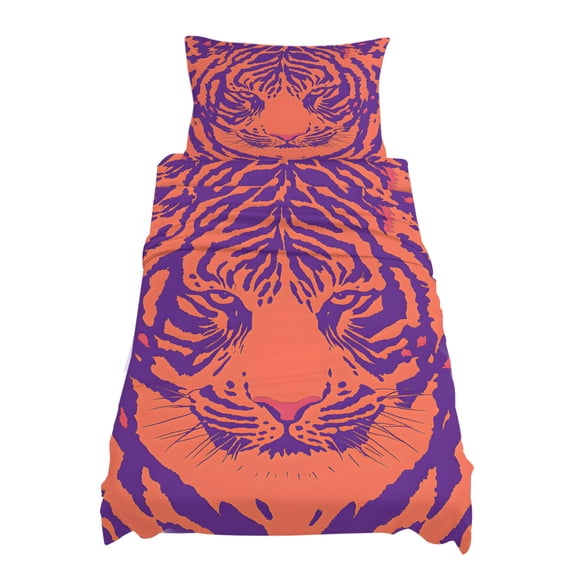 Twin XL Size Tiger Sheet Sets Abstract Modern Soft Breathable Microfiber Bed Sheets Deep Pockets 4 Piece Bed Sheets Set, 1 Fitted Sheet, 1 Flat Sheet & 1 Pillowcases