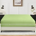 thumbnail image 1 of Twin-XL Size Zippered Closure Fitted Sheet (39" x 80"), 1-Piece Bottom Sheet, 800 Thread Count 100% Egyptian Cotton, Fits Up to 18" Deep Mattress, Color Sage Solid, 1 of 6
