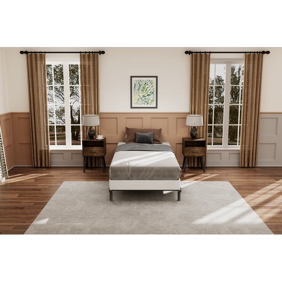 Twin XL box spring mattress, 7 inches in height, made of metal, with a removable fabric cover