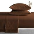 thumbnail image 1 of Twin-XXL Size 3 Piece Duvet Cover with 4 Piece Sheet Set - 7 Piece 100% Egyptian Cotton - Zipper Closure Quilt Cover with 12" Deep Pocket Fitted Sheet - 400TC Bedding - Chocolate Solid., 1 of 7