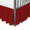 thumbnail image 1 of Twin-XXL Size Bed Skirt with Split Corners - 14 Inch Drop Smooth & Soft Ruffle Bed Frame Cover (Twin-XXL 39 x 84) Wrinkle & Fade Resistant, 100% Brushed Microfiber - Burgundy Solid., 1 of 4
