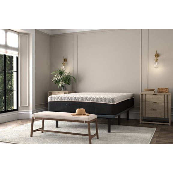 Twin Xl Mattress - Copper 12". Copper- Serenity Nights. Supportive Coils. 3" Memory Layer, 1" 6" Pocketed . Black + Gray. Foam And Spring Comfort .