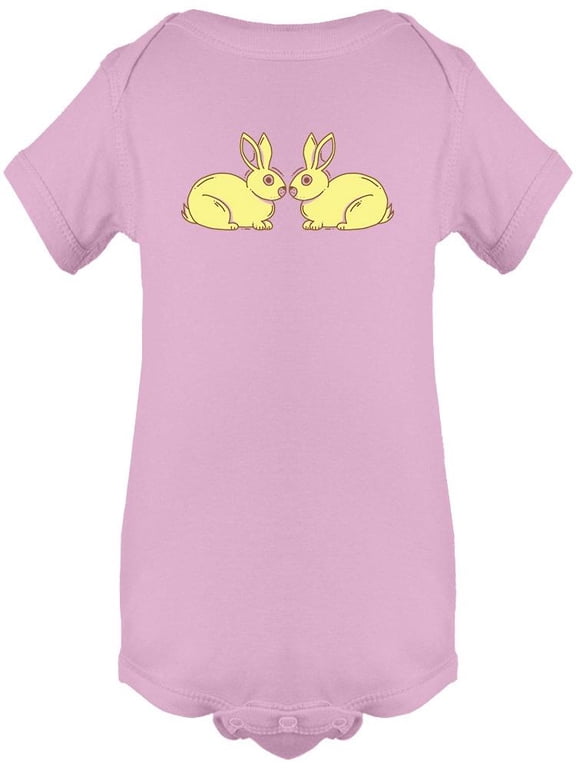 Twin Yellow Rabbits Bodysuit Infant -Image by Shutterstock, 18 Months