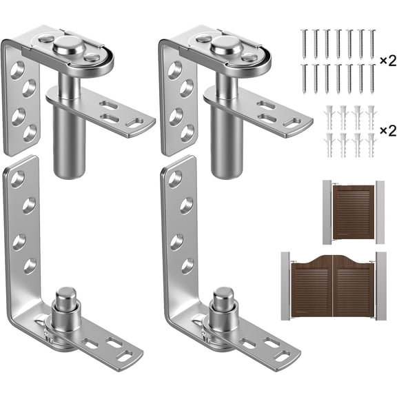 Twin action stainless steel swing hinges for bars, cafes, barn doors, suitable for double swing