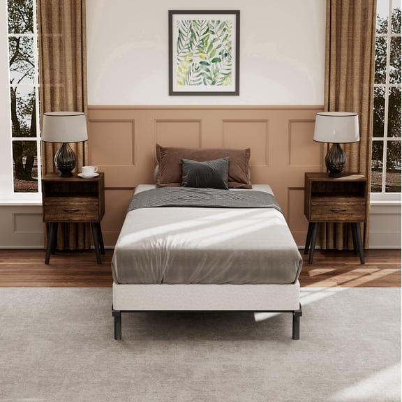 WANTAI Twin 5-inch Low Profile Metal Box Spring with Removable Fabric Cover