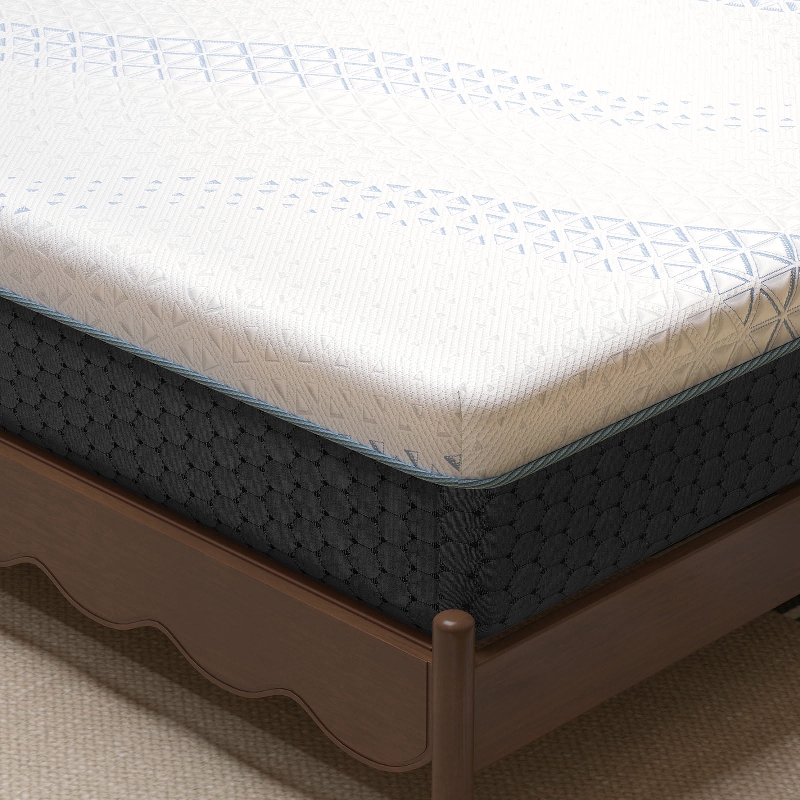12 Inch Full Green Tea Memory Foam Mattress for Cool Sleep & Pressure Relief, Bed in a Box, Removable Cover No Fiberglass, CertiPUR-US Certified