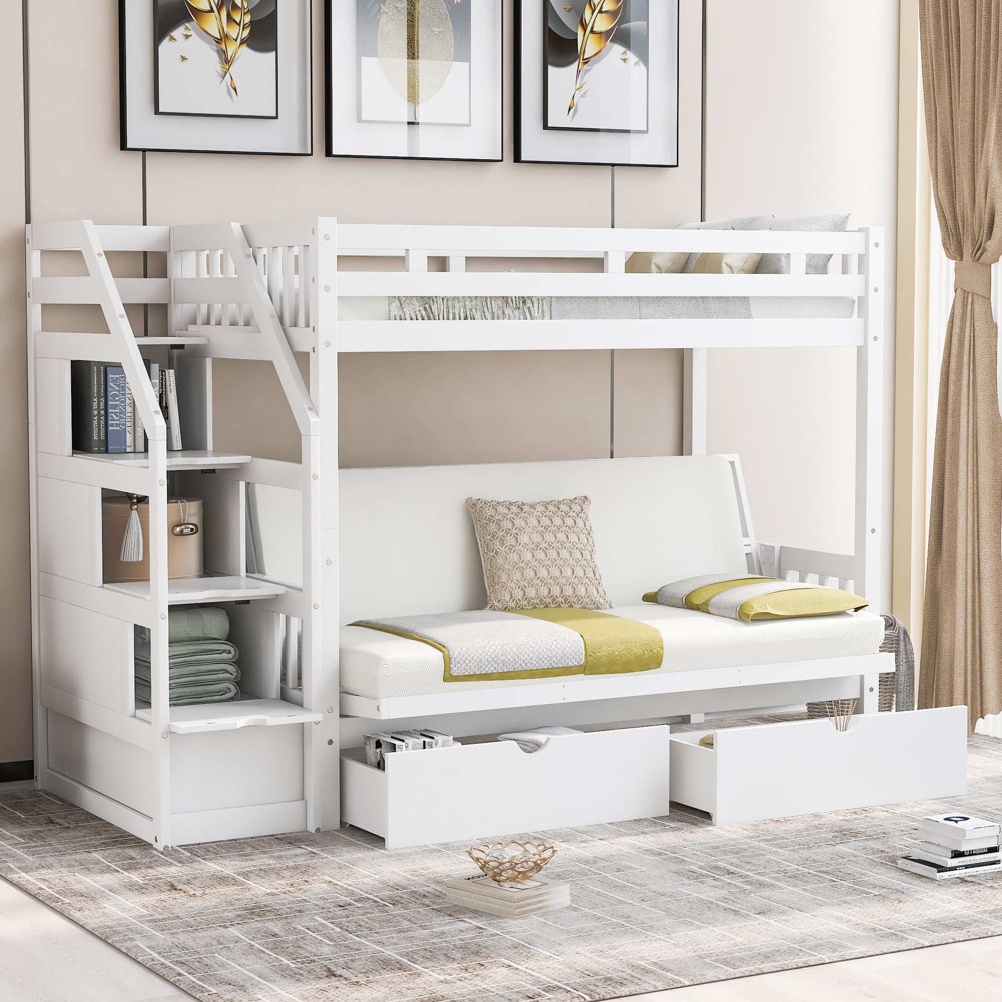 Bunk Beds With Couch Underneath For Girls