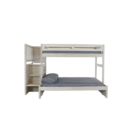 Twin over Full Stairbed in Ash Gray Finish