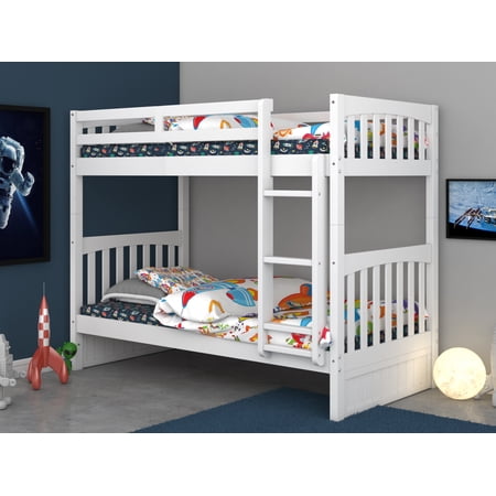 Twin over Twin Bunk Bed in White by Discovery World Furniture