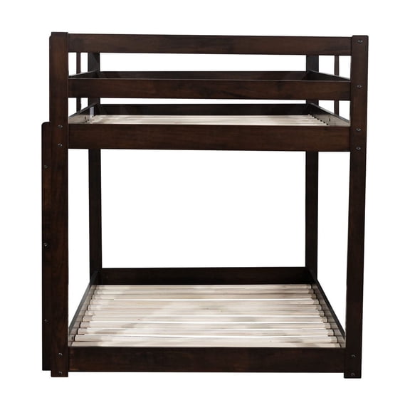 Twin over Twin Loft Bed with Guard Rails / Added Safety for Upper Bed