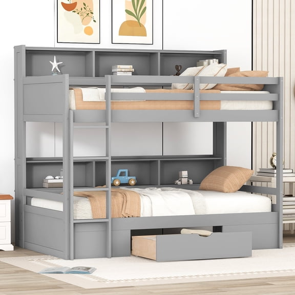Twin over twin - Storage drawer underneath - Shared room - Organize personal items