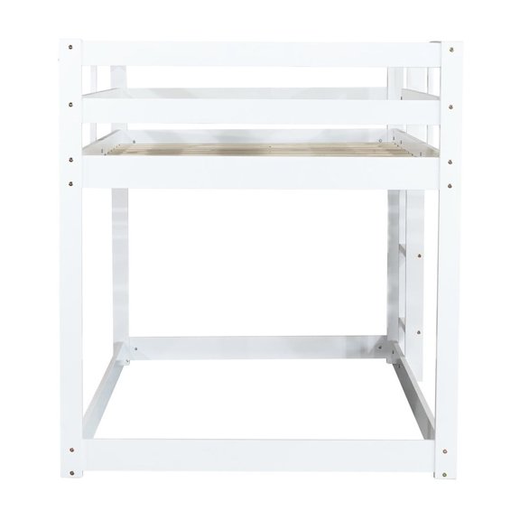 Twin over twin loft bed with wide steps | Comfortable climbing experience in dormitories