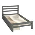 thumbnail image 1 of Twin size Gray Low Profile 2 Drawer Storage Platform Bed, 1 of 5