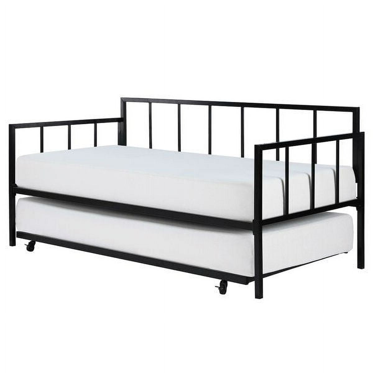 Twin size Heavy Duty Metal Daybed with Roll-Out Trundle Bed - Walmart.com
