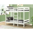 thumbnail image 1 of Twin/twin Bunk Bed In White - , Slat Included, 300lbs Capacity, Easy To Assemble, Synthetic Wood And With Finish Slat, Construct, Composite Pine, 1 of 3