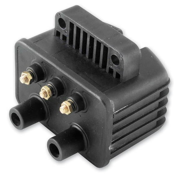 Twin Power Big Twin and XL Custom Application Ignition Coil Black Single Fire Dual Output 3 Ohm