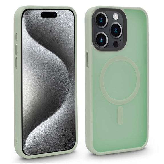 TwinTech Shockproof Slim Cell Phone Case for Apple iPhone 15 Pro Max, Light Green