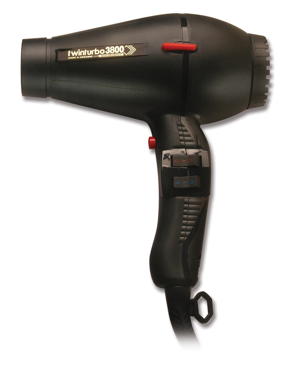 TwinTurbo Professional Ceramic & Ionic 3800 Ultra Quiet Compact Lightweight Premium Hair Dryer (Black)