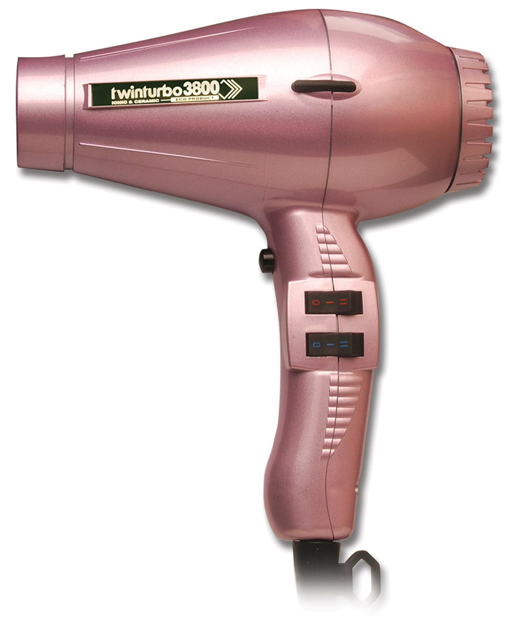 TwinTurbo Professional Ceramic & Ionic 3800 Ultra Quiet Compact Lightweight Premium Hair Dryer (Pink)