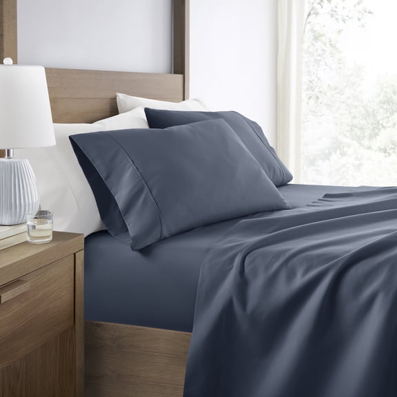 Wrinkle Resistant Super Soft Bed Sheets Set, Twin XL 3-Piece Solid in Stone by Comfort Canopy