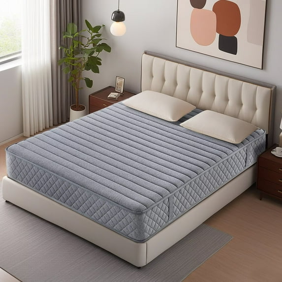 TwinXL Mattress, 10 inch Twin Mattress in A Box, Hybrid Bonnell Coil TwinXL Size Mattress Medium Soft Feel with High Density Foam for Pressure Reliefrt