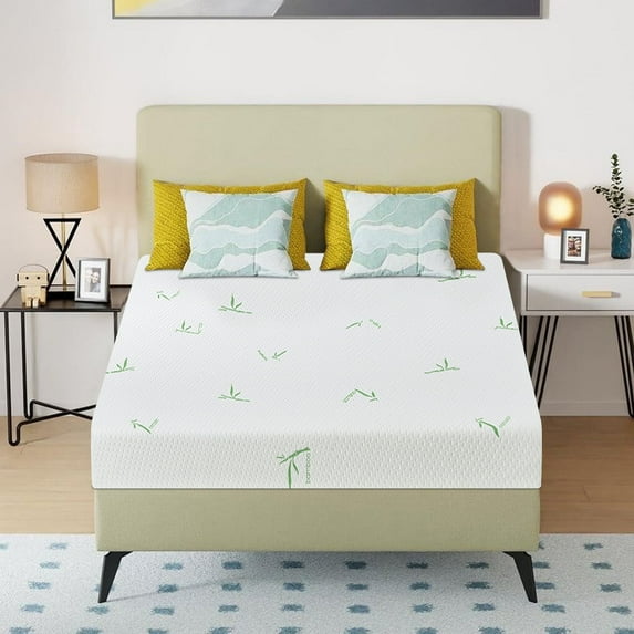 TwinXL Mattress, 5 Inch Memory Foam Mattress in a Box for Kids with Breathable Bamboo Cover, Medium Firm Gel Mattress for Bunk Bed, Trundle Bed, CertiPUR-US Certified