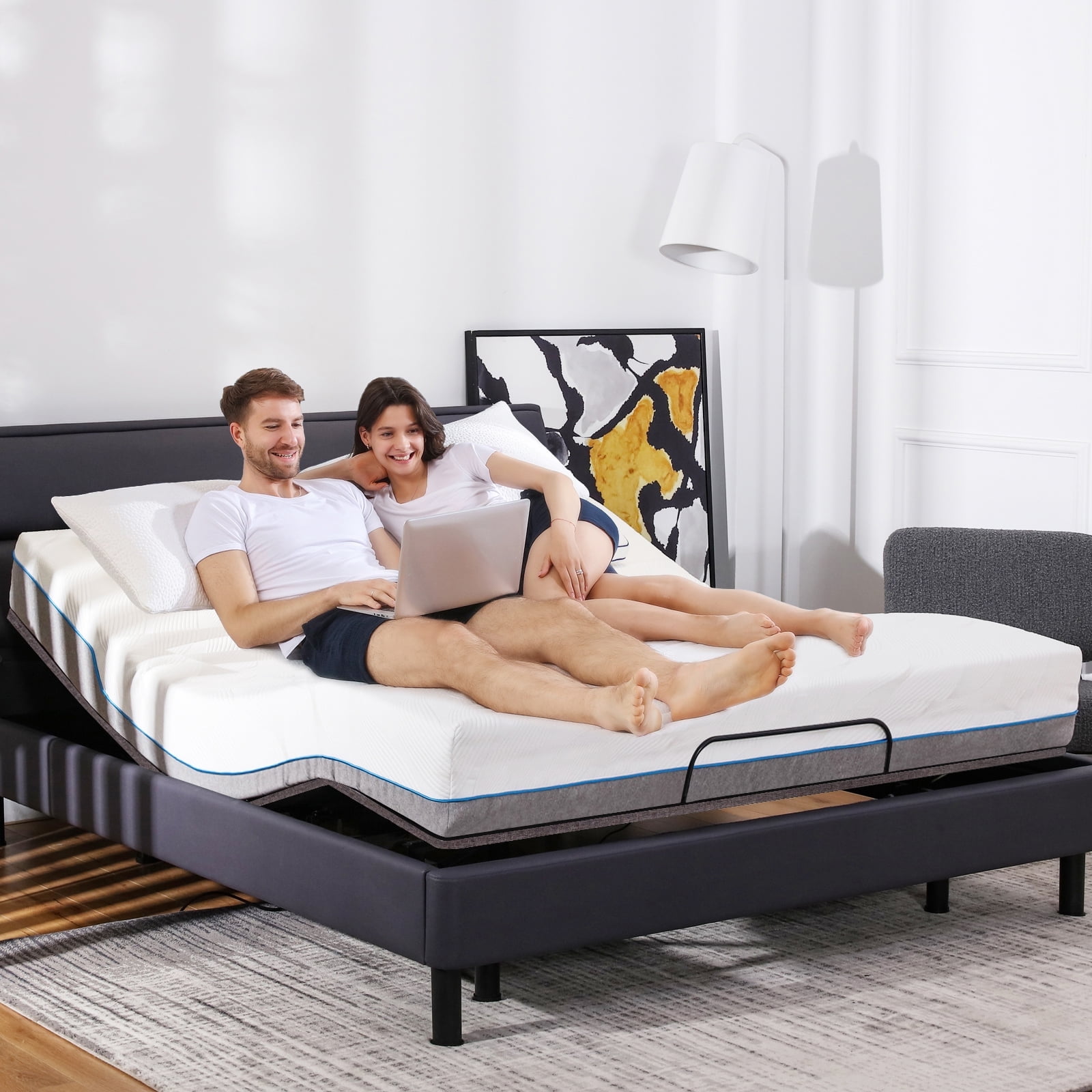 SOMNERSIDE I Adjustable Bed Frame Base - Full, TwinXL, Full, & Queen