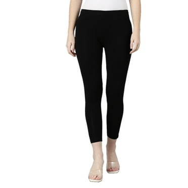 Twinbirds Black Plus Women Cropped Legging/Active Legging