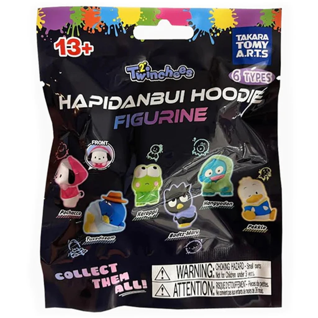Sanrio Twinchees Hapidanbui Hoodie Figurine Mystery Bag, 1 Random