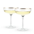 thumbnail image 1 of Twine Copper Rim Vintage Cocktail Crystal Champagne Coupe Glasses, Set of 2, 1 of 6
