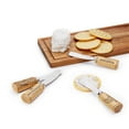 thumbnail image 1 of Twine Cork Handled Cheese Spreader Set, Butter Knives, Hosting Gifts Silver, 1 of 4