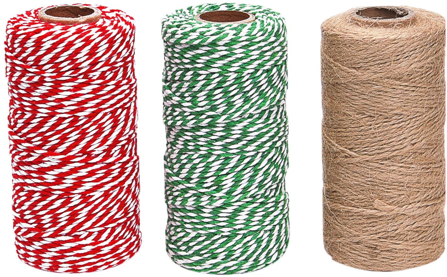 BambooMN 75 Yard, 2mm Crafty Jute Twine Thread Cord String Jute for  Artworks, DIY Crafts, Gift Wrapping, Picture Display and Gardening, 3 Balls  Red 