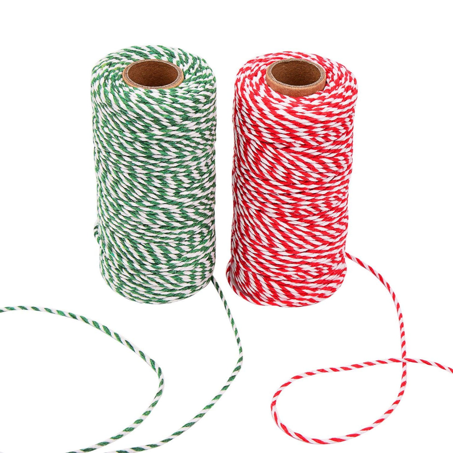 Red And White Jute / Twine - Gift String - Cotton - Christmas Craft - 100  Metres
