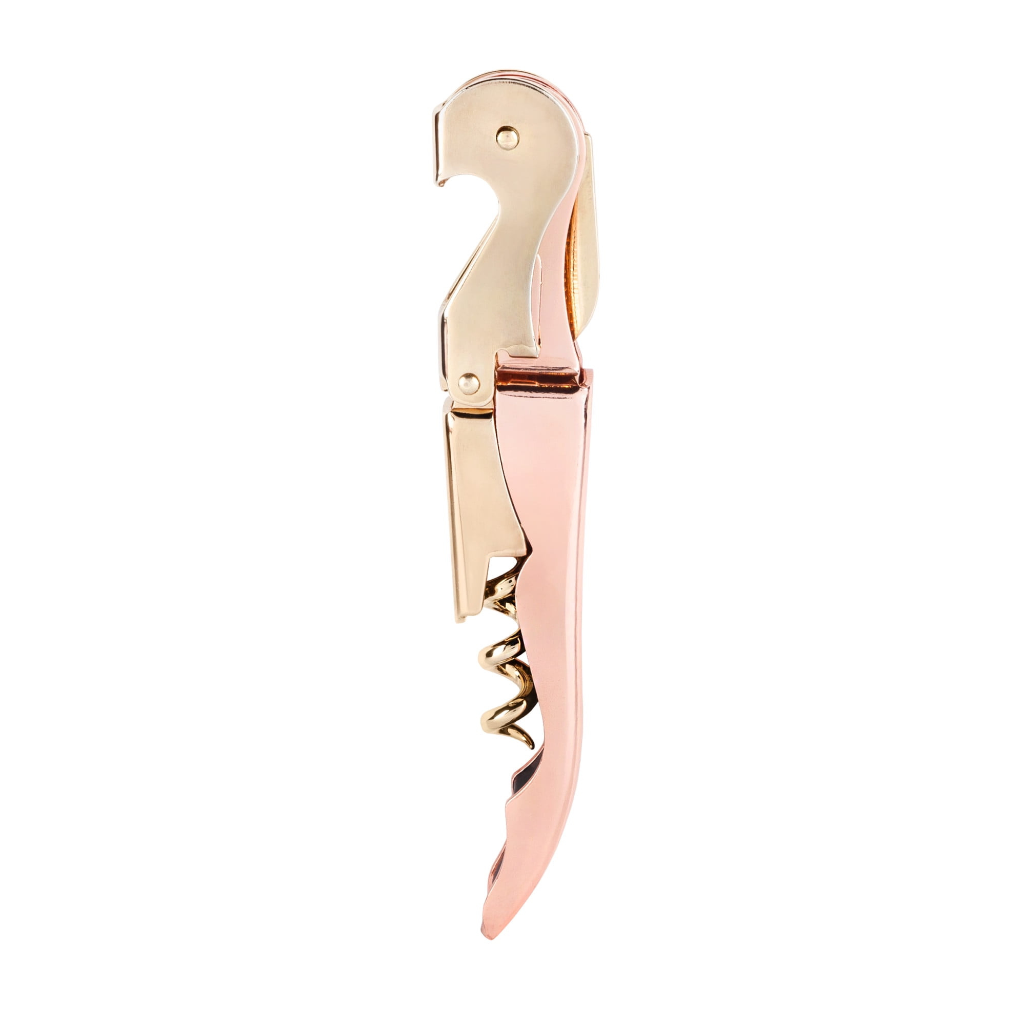 Copper and Gold Stainless Steel Double Hinged Corkscrew