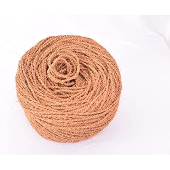 Twine Made of Premium 100% Natural Coconut Fiber (Coir Fiber) Length is 1150 feet,Thickness 5mm,Weight 7.5 Lbs,100% Biodegradable$$Garden & Patio