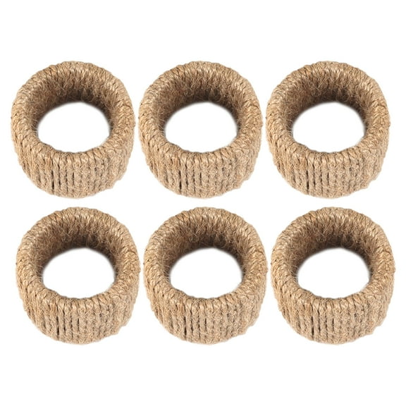 Twine Napkin Rings Decorate Set up The Wedding Ve Holiday Dining Table Holder Holders for Cloth Napkins 6 Pcs