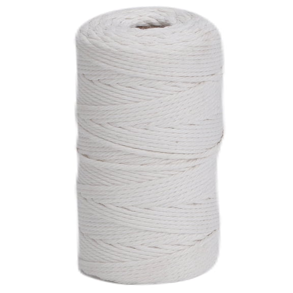 Twine Packing String 200M Hemp Rope DIY Handmade Hemp Twine for Crafts Gift Wrapping Packing Gardening Wedding and Christmas Decorations, White
