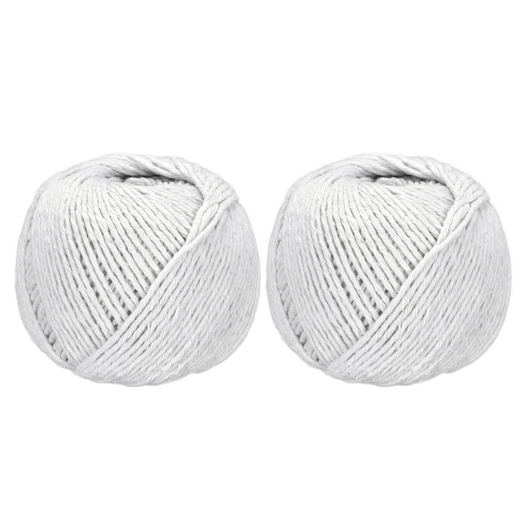 Twine Packing String Wrapping Cotton Twine 75M White Rope for Gift Wrapping  Twine, Pack of 2
