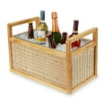 thumbnail image 1 of Twine Rattan & Wood Beverage Tub, Drink Tub for Wine Champagne Beer 6.5 Gal, 1 of 5