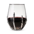 thumbnail image 1 of Twine Wine Glass with Metal Skeleton Hand, Durable Drinking Glass for Wines, Cocktails, Spirits and Mixed Drinks, Spooky Halloween Party, Gothic Decorative Glassware, Home Bar,12 oz, Set of 1, 1 of 4