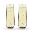 thumbnail image 1 of Twine Starlight Champagne Flutes Mimosa Glasses Wedding Gift 10oz Set of 2, 1 of 6