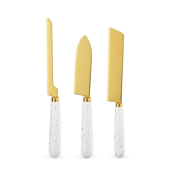 Twine Starlight Cheese Knives Set for Hard and Soft Cheese, Host Gifts