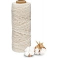 thumbnail image 1 of Twine String 1MM - White Cotton Cord for Cooking, Trussing, Tying Poultry, Meat, Sausage, Rotisserie (100M), 1 of 5