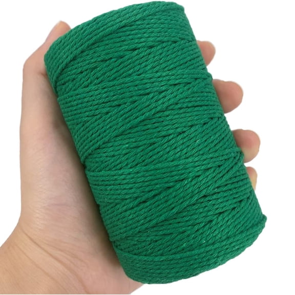 Twine String, Cotton Butchers Twine String for Cooking Kitchen Crafts Roasting Gift Wrapping DIY Decoration Gardening Packing Materials, Green