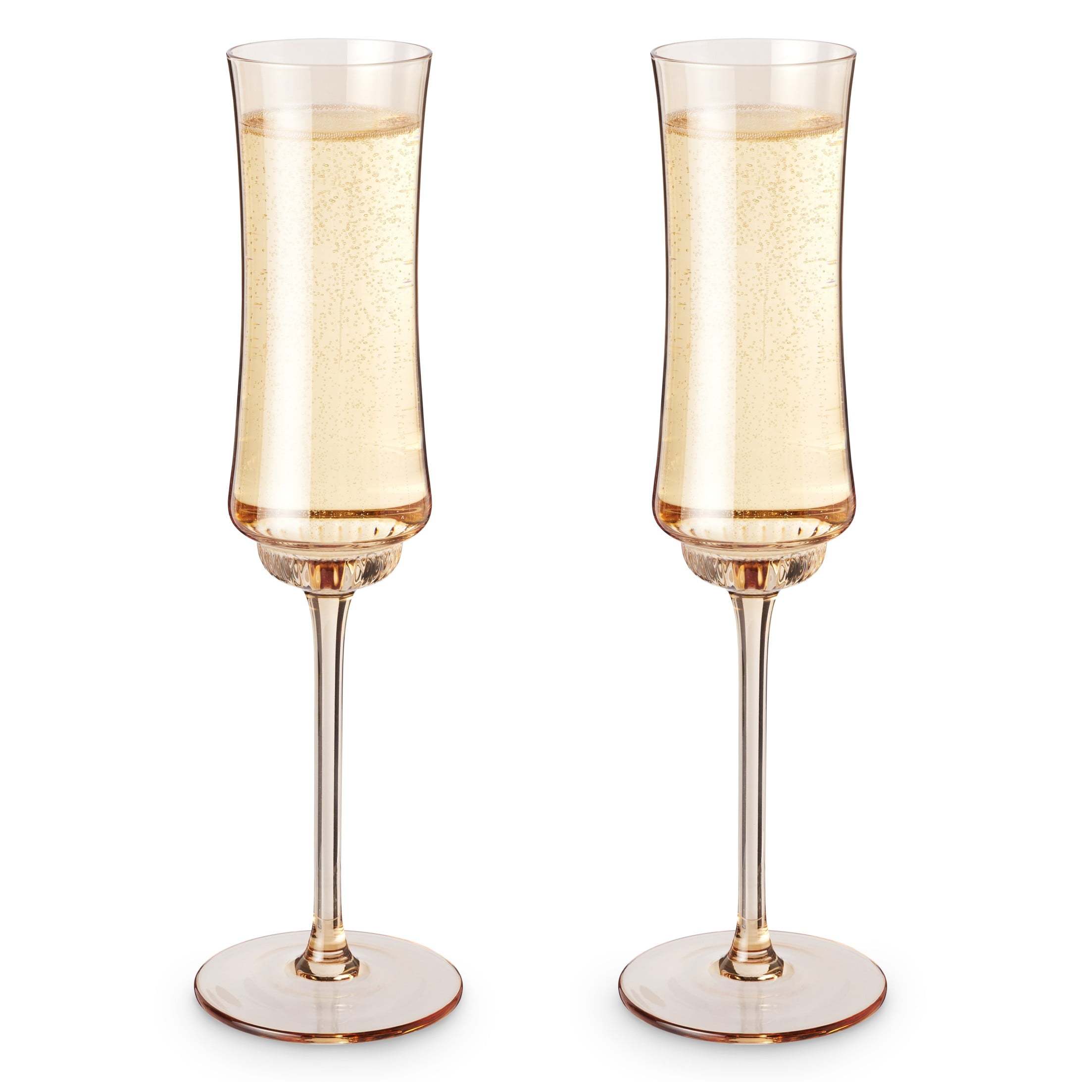 Twine Tulip Champagne Flutes for Home Bar, Wedding Gifts, 7 oz Set of 2