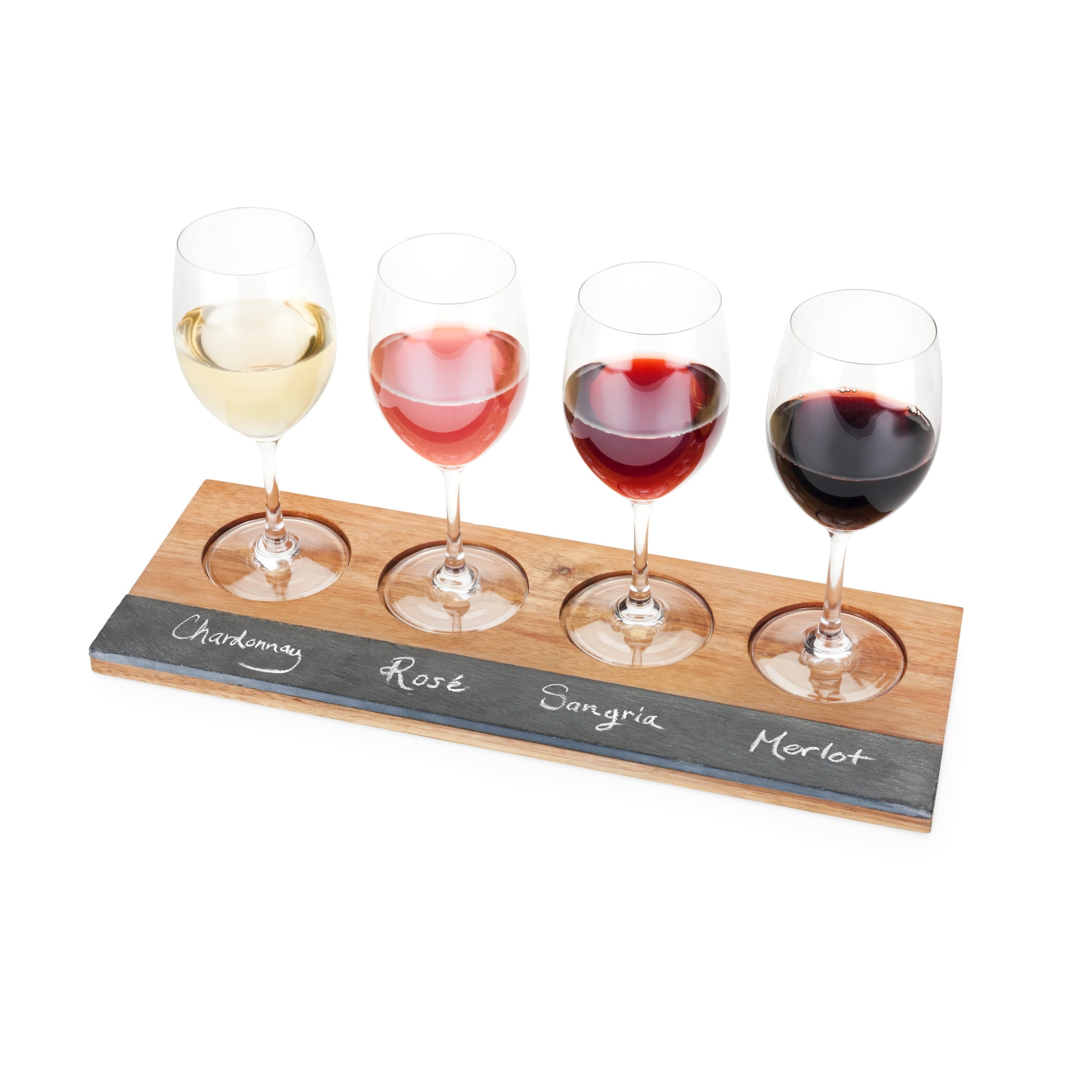 Twine Wine Flight Set Wine Tasting Board with Slate Chalkboard Walmart