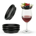thumbnail image 1 of Twine Wooden Wine Glass Topper Appetizer Plates for Host Gifts, Set of 4, 1 of 5