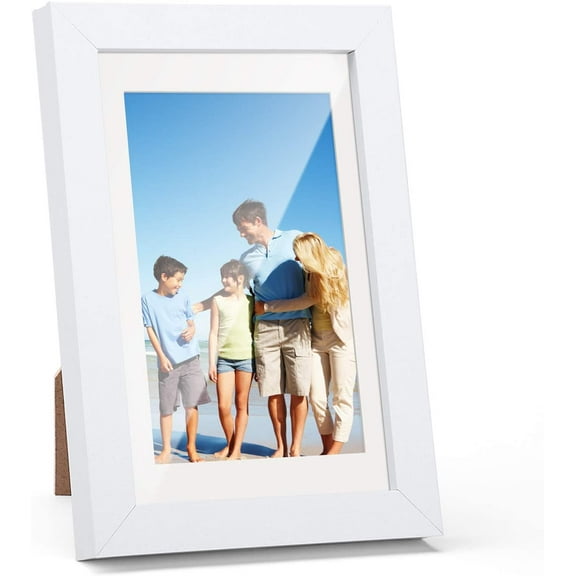 Twing White 5 x 7 Picture Frame Wood Displays 4x6 Wall Mounting 1Pack